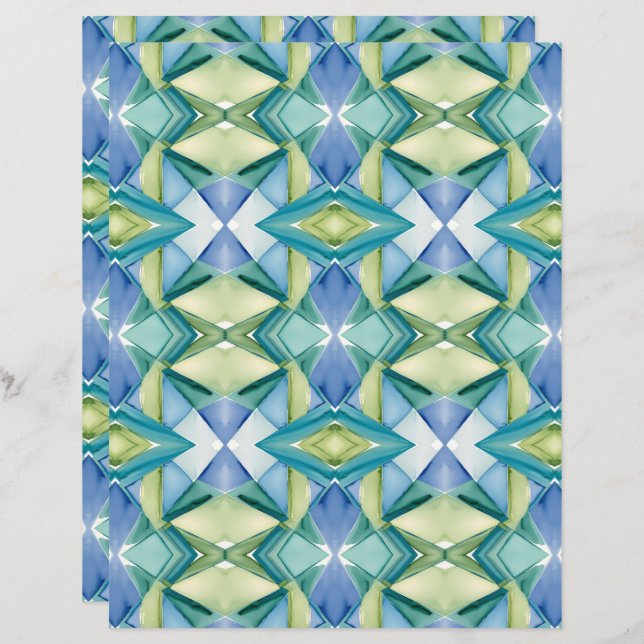 Waterverf Abstract 27 plakboek papier (Voorkant / Achterkant)