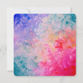 Waterverf Abstract Baby shower Kaart (Achterkant)