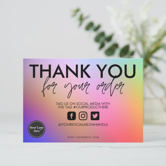 Waterverf Abstract Bedankt Media Insert (Staand voorkant)