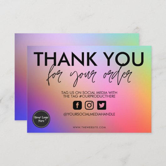 Waterverf Abstract Bedankt Media Insert (Voorkant / Achterkant)