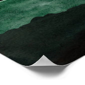 Waterverf abstract berglandschap. Moderne kunst Poster (Hoek)