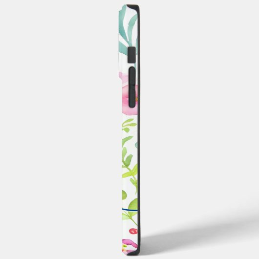 Waterverf Abstract Berries Ferns Flowers Monogram Case-Mate iPhone Case (Achterkant / Links)