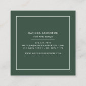 Waterverf abstract beschilderd modern vierkante visitekaartje (Achterkant)