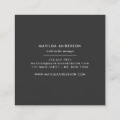 Waterverf abstract beschilderd modern vierkante visitekaartje (Achterkant)