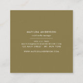 Waterverf abstract beschilderd modern vierkante visitekaartje (Achterkant)