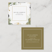 Waterverf abstract beschilderd modern vierkante visitekaartje (Voorkant / Achterkant)