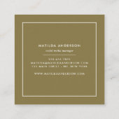 Waterverf abstract beschilderd modern vierkante visitekaartje (Achterkant)