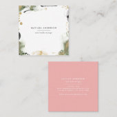 Waterverf abstract beschilderd modern vierkante visitekaartje (Voorkant / Achterkant)