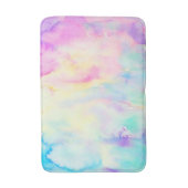 Waterverf abstract blauw en paarse schoeisel badmat (Voorkant Verticaal)