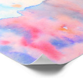 Waterverf Abstract blauw landschapsafdrukken Poster (Hoek)