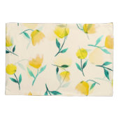 Waterverf Abstract bloemig pioenenpatroon Kussensloop (Achterkant)