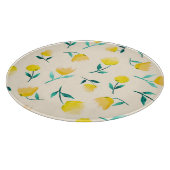 Waterverf Abstract bloemig pioenenpatroon Snijplank (Hoek)