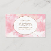 Waterverf Abstract Blush Pink Modern Visitekaartje (Achterkant)