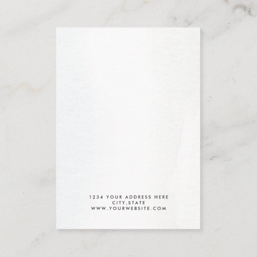 Waterverf Abstract Boho Beach Earring Display Visitekaartje (Achterkant)