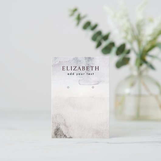 Waterverf Abstract Boho Beach Earring Display Visitekaartje (Staand voorkant)