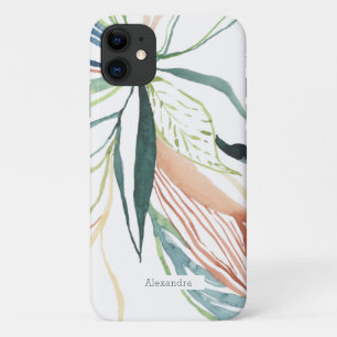 Waterverf Abstract Botanisch Op maat gemaakte tele Case-Mate iPhone Case