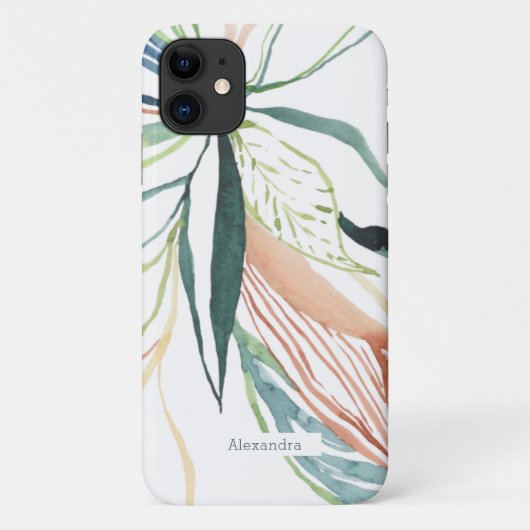 Waterverf Abstract Botanisch Op maat gemaakte tele Case-Mate iPhone Case (Achterkant)