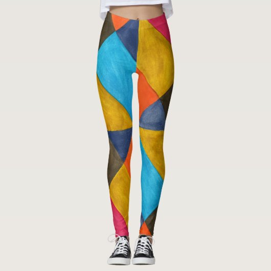 Waterverf abstract creatief ontwerp. leggings (Voorkant)