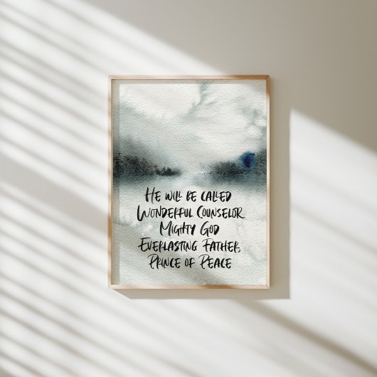 Waterverf abstract dat Hij geroepen zal worden Poster