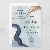 Waterverf Abstract De datum opslaan Aankondiging (Voorkant / Achterkant)