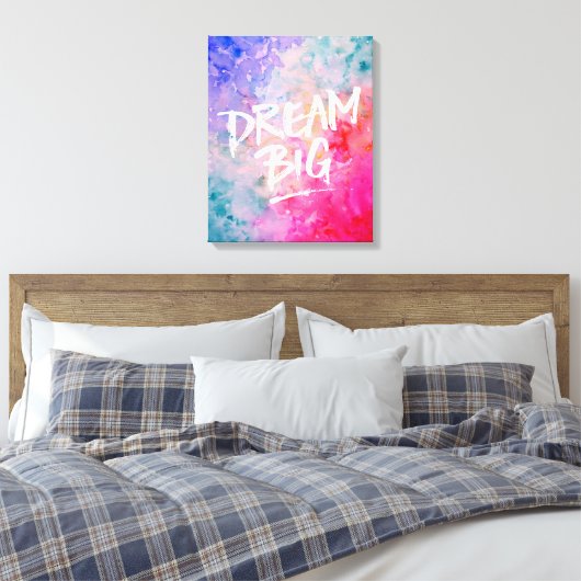 Waterverf Abstract Dream Big Canvas Afdruk (Insitu (Slaapkamer))