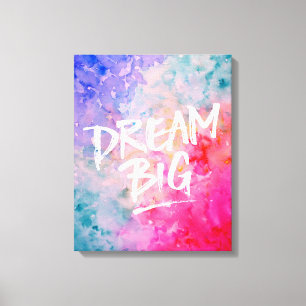 Waterverf Abstract Dream Big Canvas Afdruk