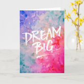 Waterverf Abstract Dream Big Kaart (Gele Bloem)