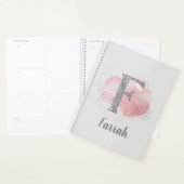 Waterverf Abstract en Glitter Letter F Planner (Display)
