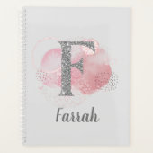 Waterverf Abstract en Glitter Letter F Planner (Voorkant)