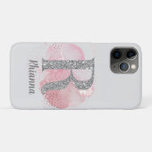 Waterverf Abstract en Glitter Letter R Case-Mate iPhone Case (Achterkant (horizontaal))
