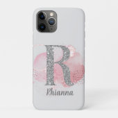 Waterverf Abstract en Glitter Letter R Case-Mate iPhone Case (Achterkant)