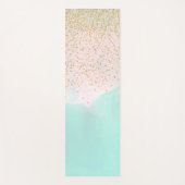 Waterverf abstract en gouden confetti design yogamat (Voorkant)