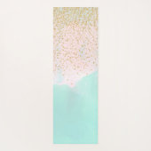 Waterverf abstract en gouden confetti design yogamat (Achterkant)