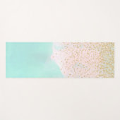 Waterverf abstract en gouden confetti design yogamat (Voorkant (horizontaal))