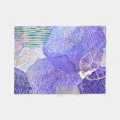 Waterverf Abstract Fleece Deken (Voorkant (Horizontaal))