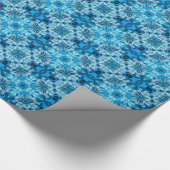 Waterverf Abstract Floral Denim Blue Cadeaupapier (Hoek)