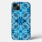 Waterverf Abstract Floral Denim Blue Case-Mate iPhone Case (Achterkant)