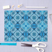 Waterverf Abstract Floral Denim Blue Tissuepapier (Craft)