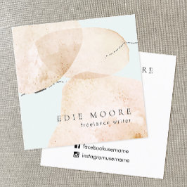 Waterverf Abstract gekleurde kunst Vierkante Visitekaartje