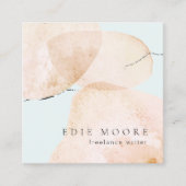 Waterverf Abstract gekleurde kunst Vierkante Visitekaartje (Voorkant)