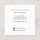 Waterverf Abstract gekleurde kunst Vierkante Visitekaartje (Achterkant)