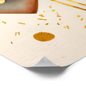 Waterverf Abstract Geometrisch Schilderen Goud 4:3 Poster (Hoek)