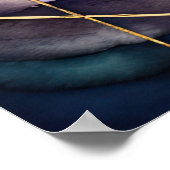 Waterverf Abstract Geometrisch Schilderen Goud 4:3 Poster (Hoek)