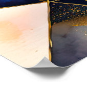 Waterverf Abstract Geometrisch Schilderen Goud 4:3 Poster (Hoek)