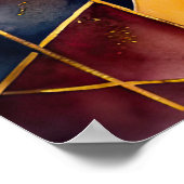 Waterverf Abstract Geometrisch Schilderen Goud 4:3 Poster (Hoek)