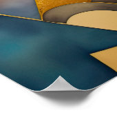 Waterverf Abstract Geometrisch Schilderen Goud 4:5 Poster (Hoek)