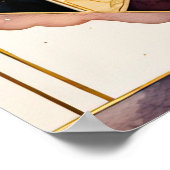 Waterverf Abstract Geometrisch Schilderen Goud 4:5 Poster (Hoek)