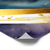 Waterverf Abstract Geometrisch Schilderen Goud 4:5 Poster (Hoek)