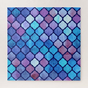 Waterverf Abstract Geometrische Arabische Tegels Legpuzzel