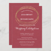 Waterverf Abstract | Geometrische Cirkel Trouw Kaart (Voorkant / Achterkant)